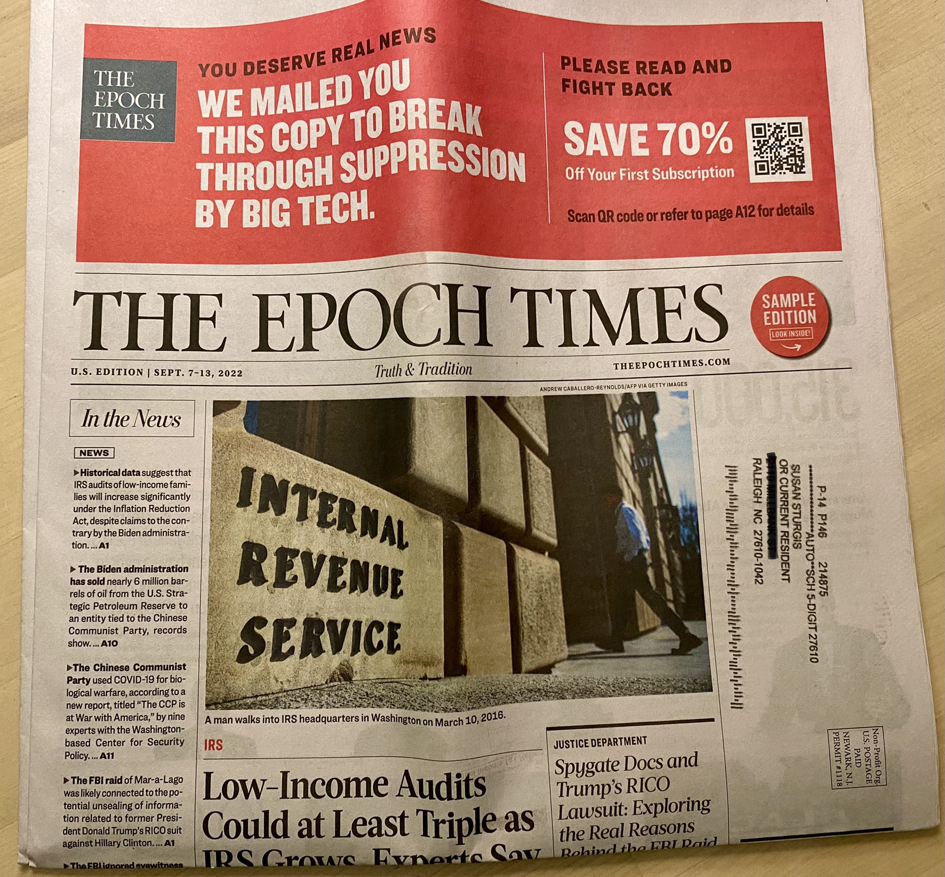 The Epoch Times Disinformation Lands Unbidden In Voters Mailboxes 