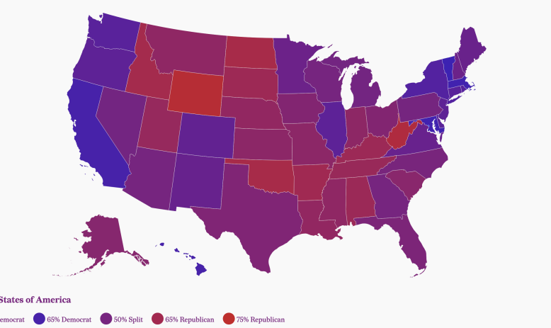 Purple America Map