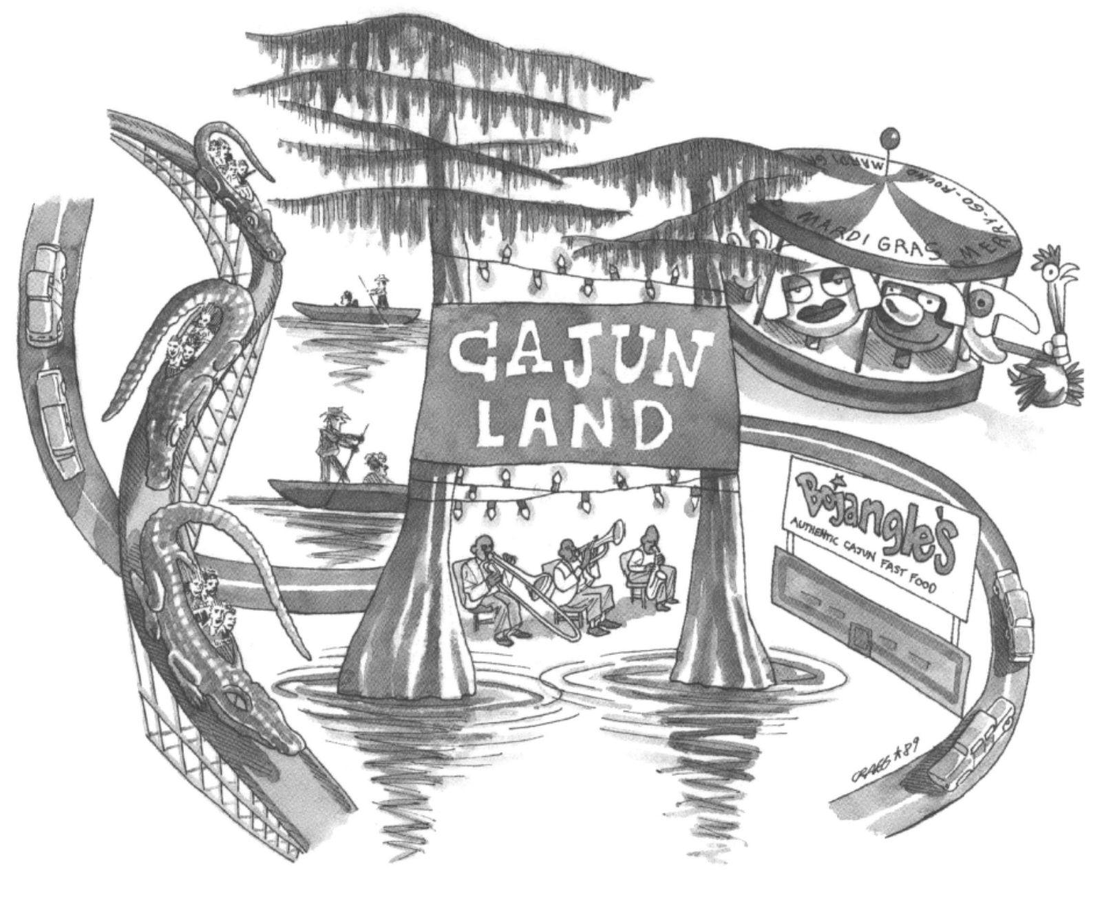 illustration of Cajun Land
