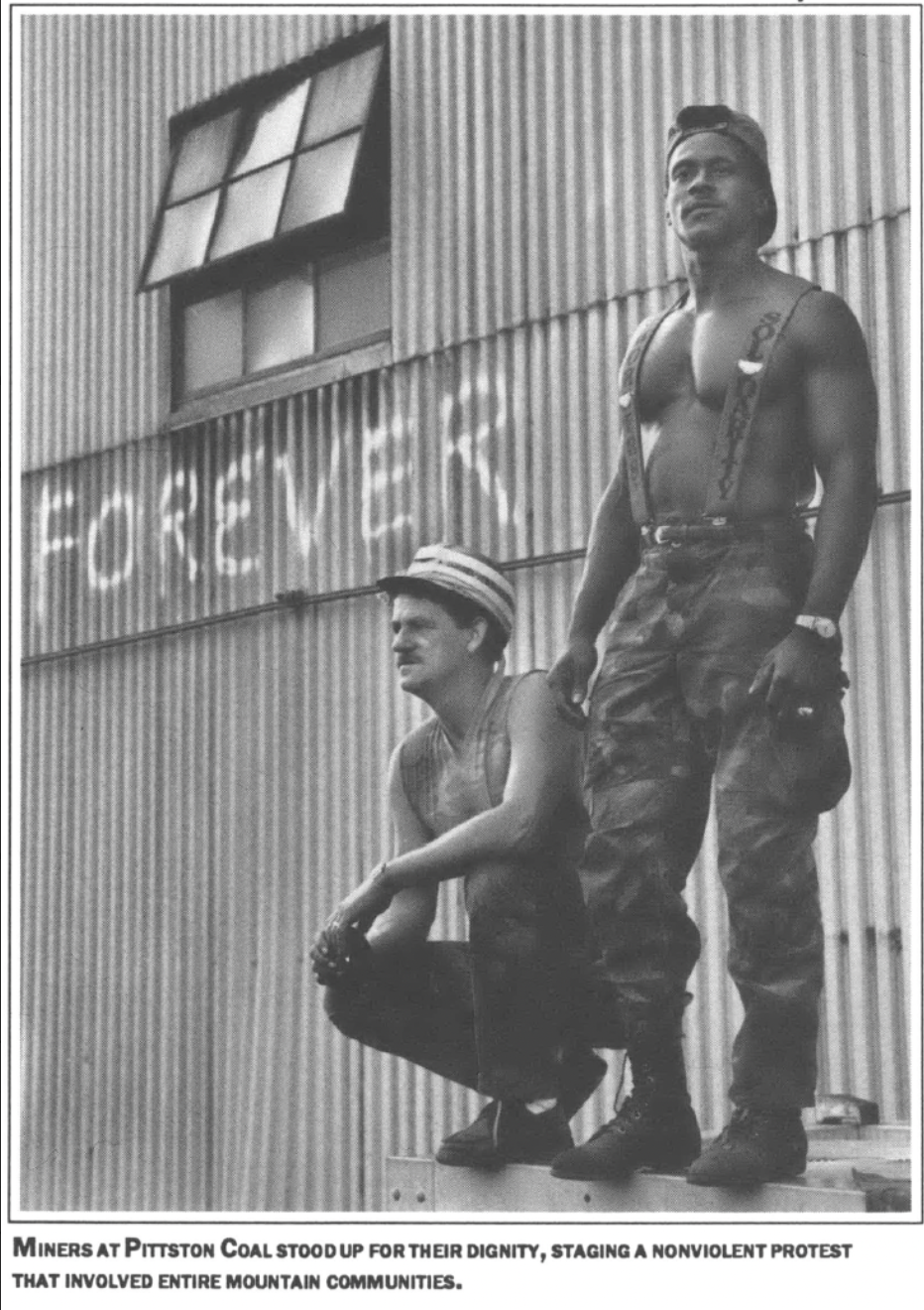 photograph of two coal workers