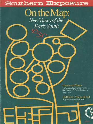 Magazine cover with abstract art in green and yellow reading On the Map: New Views of the Early South