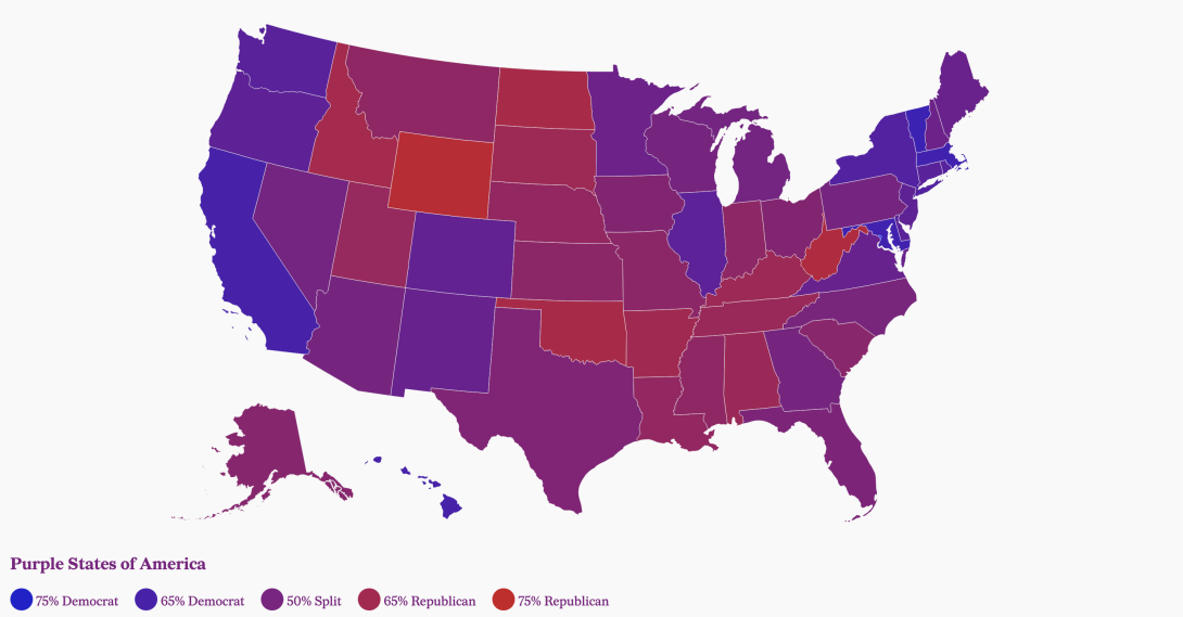 Purple America Map