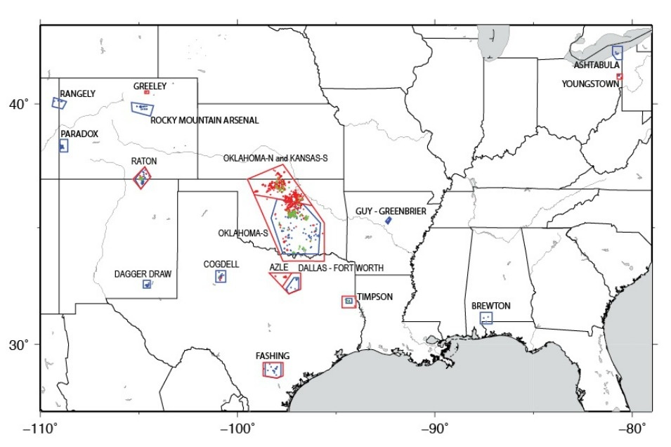 Fracking Earthquakes Map